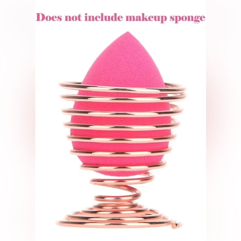 Seribrmo 2-Piece Beauty Blender Makeup Sponge Holder (Rose Gold)